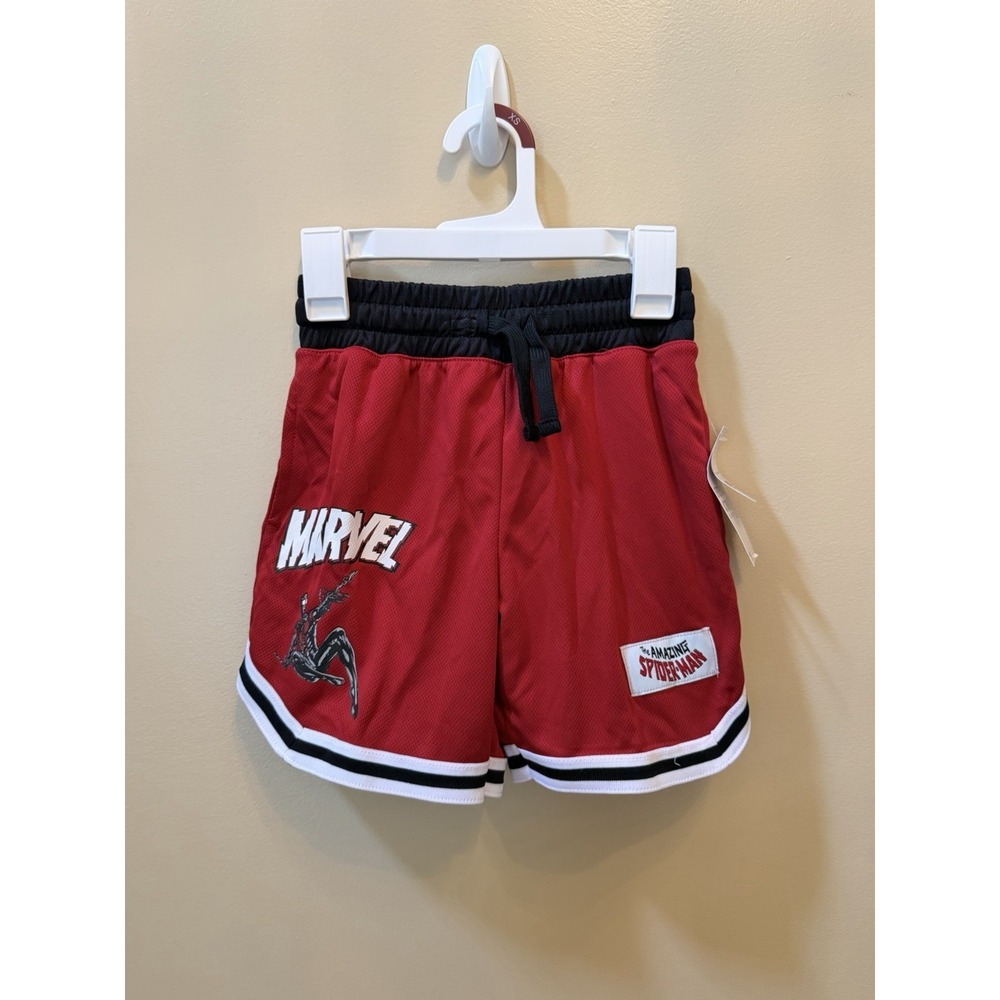 MAD Engine ~ The Amazing SPIDER-MAN Boy's Basketball Shorts ~ Size XS Red NWT